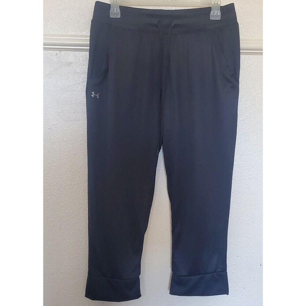 Under Armour HeatGear Mens Loose Fit Athletic Pants Black Medium Joggers MD